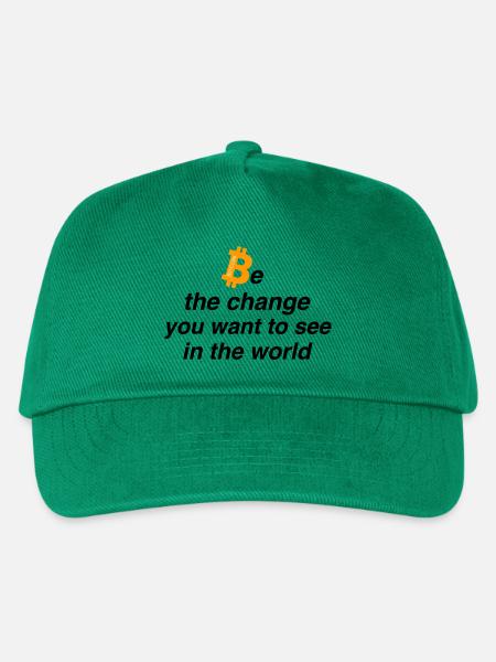 Be the change - Kinder Basecap - Grün