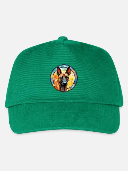 Belgische Malinois-Hunderasse Aquarellglas - Kinder Basecap - Grün