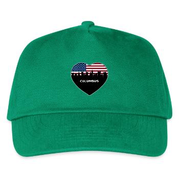 Columbus Ohio USA Flagge Skyline Reise Souvenir - Kinder Basecap - Grün - Vorne