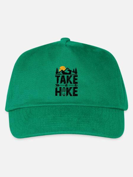Take a hike - Wandern Hiking Trekking - Kinder Basecap - Grün