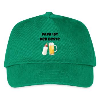 Papa ist der Beste - Geschenk zum Vatertag - Kinder Basecap - Grün - Vorne