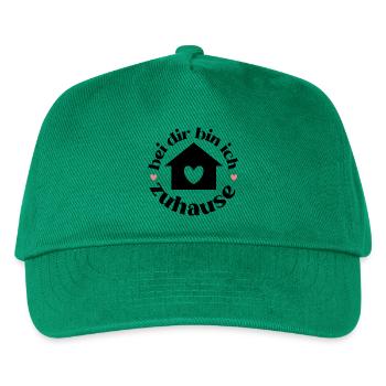 Bei dir bin ich Zuhause Liebe Schatz Liebling - Kinder Basecap - Grün - Vorne