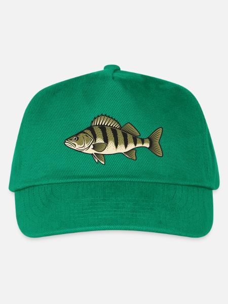 Zander Streifen Naturzeichnung - Kinder Basecap - Grün