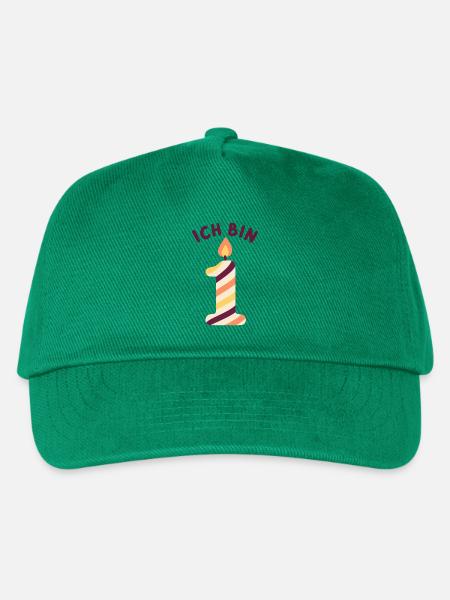 1. Geburtstag - Ich bin eins - Kinder Basecap - Grün