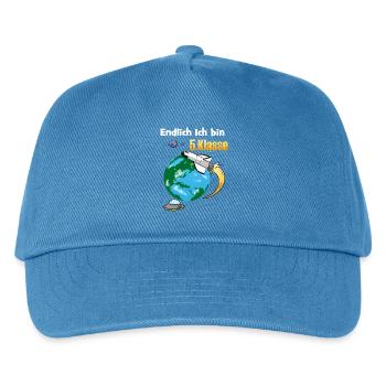 5.Klasse Gymnasium Realschule Schulwechsel - Kinder Basecap - Pfauenblau - Vorne