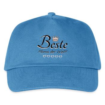 Beste Mama der Welt Sprüche Geschenk u.a Muttertag - Kinder Basecap - Pfauenblau - Vorne