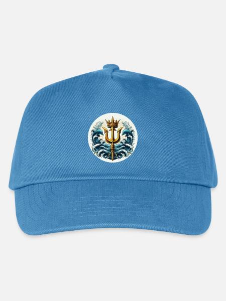 Dreizack Symbol - Kinder Basecap - Pfauenblau