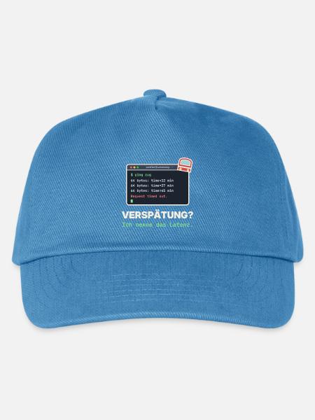 Ping Verzögerung: Latenz Meme - Kinder Basecap - Pfauenblau
