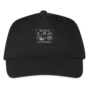 Fotograf - Kinder Basecap - Schwarz - Vorne