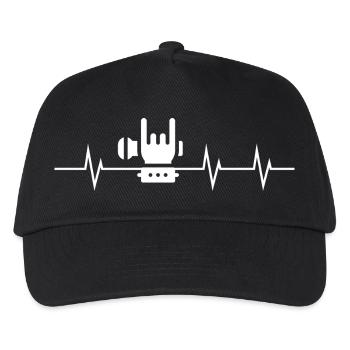 Heartbeat of Metal - Kinder Basecap - Schwarz - Vorne