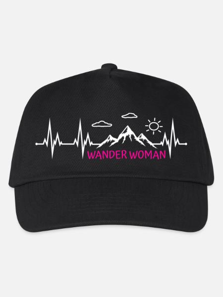 Wander Woman Wanderwoman - Kinder Basecap - Schwarz