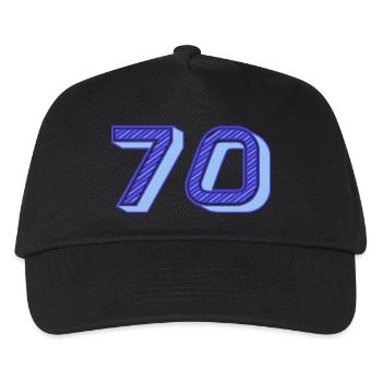 70. 70 ANS. 70e ANNIVERSAIRE. ANNIVERSAIRE 70 ANS. - Casquette de baseball Enfant - noir - Devant