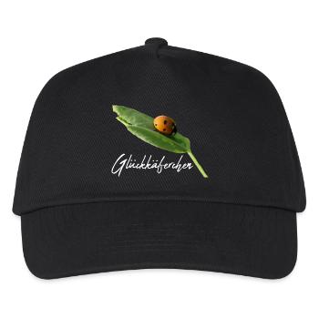 Glückskäferchen Marienkäfer Glück Glücksbringer - Kinder Basecap - Schwarz - Vorne
