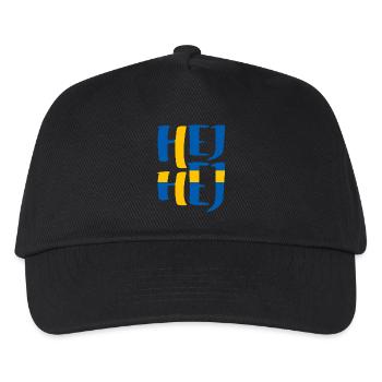 SWEDEN HEJ HEJ SWEDISH - Kids’ Baseball Cap - black - Front