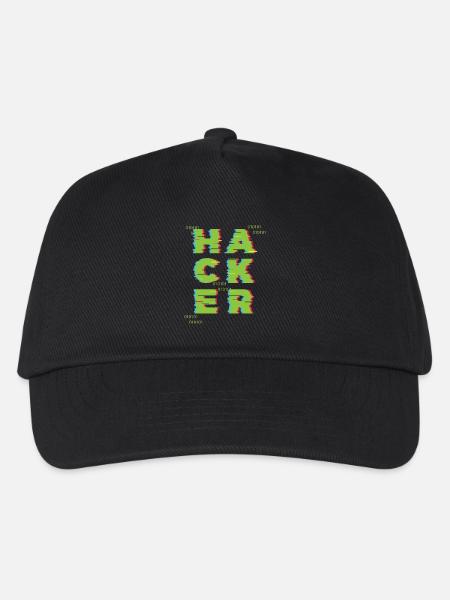 Hacker 0101 - Kinder Basecap - Schwarz