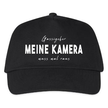 Fotograf fotografieren - Kinder Basecap - Schwarz - Vorne