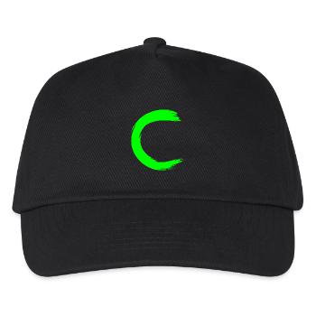 Buchstabe C Anfangsbuchstabe Name - Kinder Basecap - Schwarz - Vorne