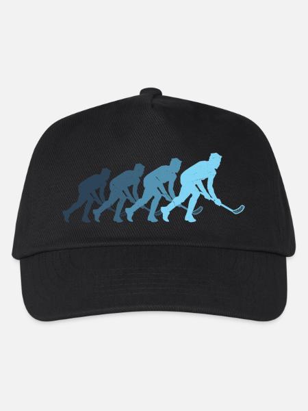 Floorball Unihockey vintage Floorball Spieler - Kinder Basecap - Schwarz