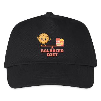 balanced cookie fastfood Diet - Kids’ Baseball Cap - black - Front