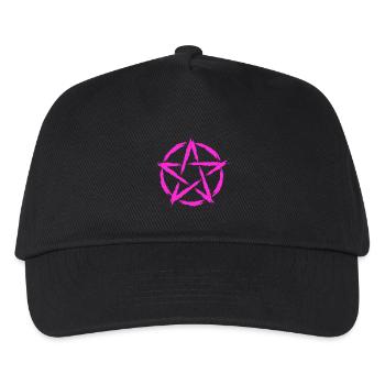 Pentagramm Symbol Lila - Kinder Basecap - Schwarz - Vorne