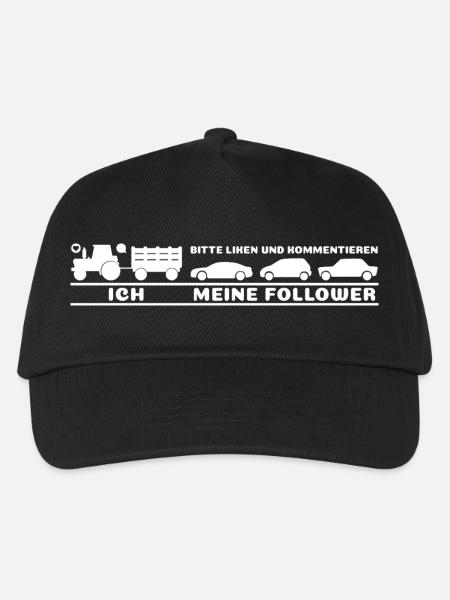 Ich, meine Follower - Traktor Autos Bauer Landwirt - Kinder Basecap - Schwarz