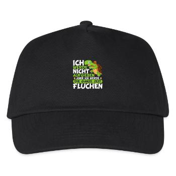 Ich Werde Nicht Aufgeben Die Ganze Zeit Fluchen - Kinder Basecap - Schwarz - Vorne