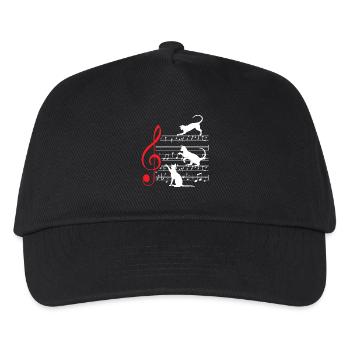Cat Cats Sheet Music Musician - Kids’ Baseball Cap - black - Front