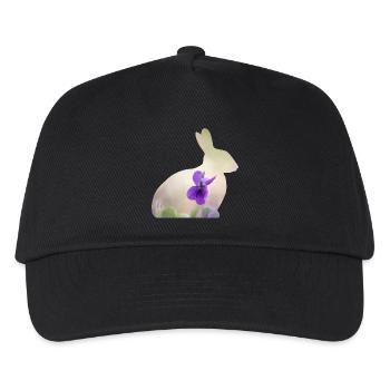 Hase Kaninchen - Kinder Basecap - Schwarz - Vorne