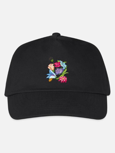 Frühling Flowers - Kinder Basecap - Schwarz