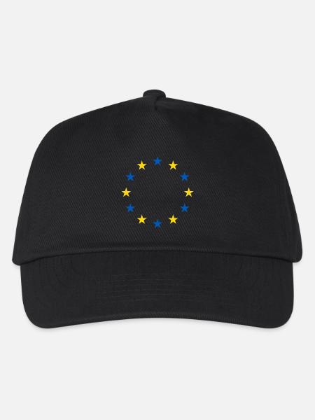 Ukraine EU Flagge Freiheit Frieden - Kinder Basecap - Schwarz