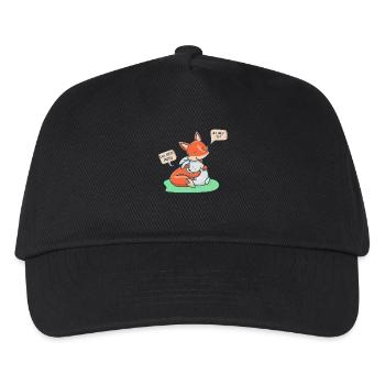 Where fox and hare say 'good night' - Kids’ Baseball Cap - black - Front