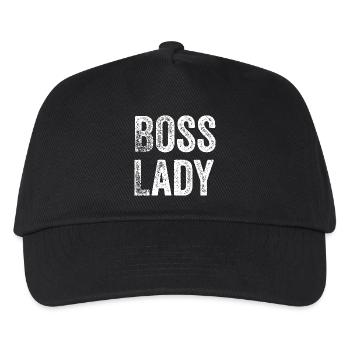 lustiger Chef-Spruch - Kinder Basecap - Schwarz - Vorne
