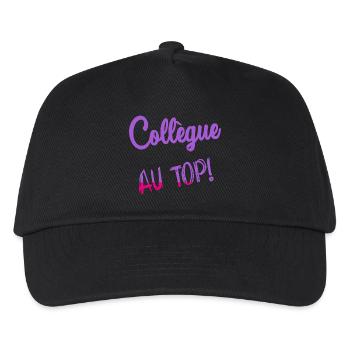 KOLLEGE - Kinder Basecap - Schwarz - Vorne