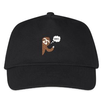 Goodbye Sloth Faultier Winken Tschau Tschüss - Kinder Basecap - Schwarz - Vorne