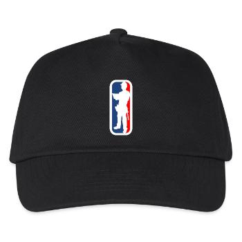 Bauarbeiter Logo - Kinder Basecap - Schwarz - Vorne