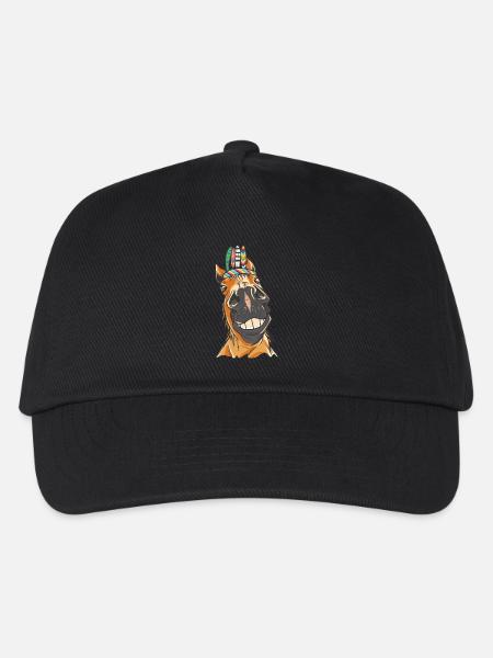 Wilder Westen Westernpferd Pferde Pferd Gaul Ross - Kinder Basecap - Schwarz