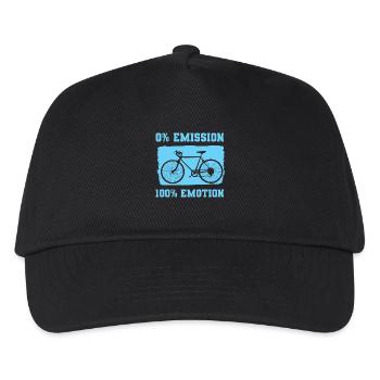 Umweltschutz Fahrrad Klimawandel Spruch MTB - Kinder Basecap - Schwarz - Vorne