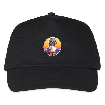Jay Lustige Karikatur Kawaii Beach Illustration - Kinder Basecap - Schwarz - Vorne