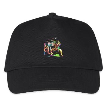 Blitzschneller Kung Fu Schwarzgurt - Kinder Basecap - Schwarz - Vorne
