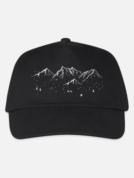 Berge - Kinder Basecap - Schwarz