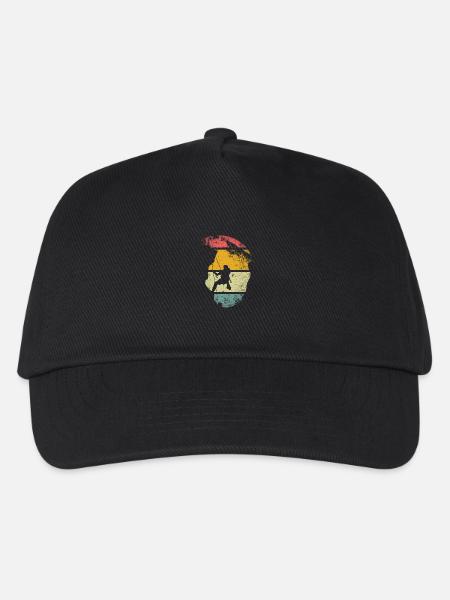 Abseilen Felsklettern Felskletterer Retro Vintage - Kinder Basecap - Schwarz