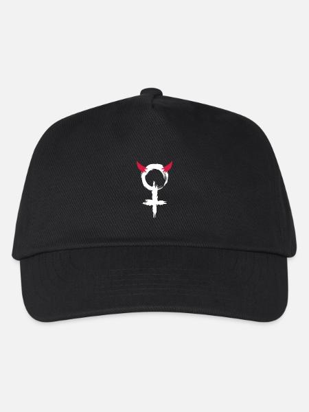 Teufel Frau Frauen Symbol - Kinder Basecap - Schwarz