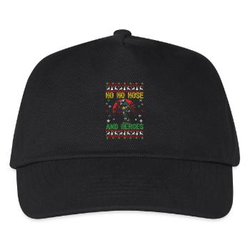Ho Ho Schlauch Und Helden Feuerwehr Weihnachten - Kinder Basecap - Schwarz - Vorne