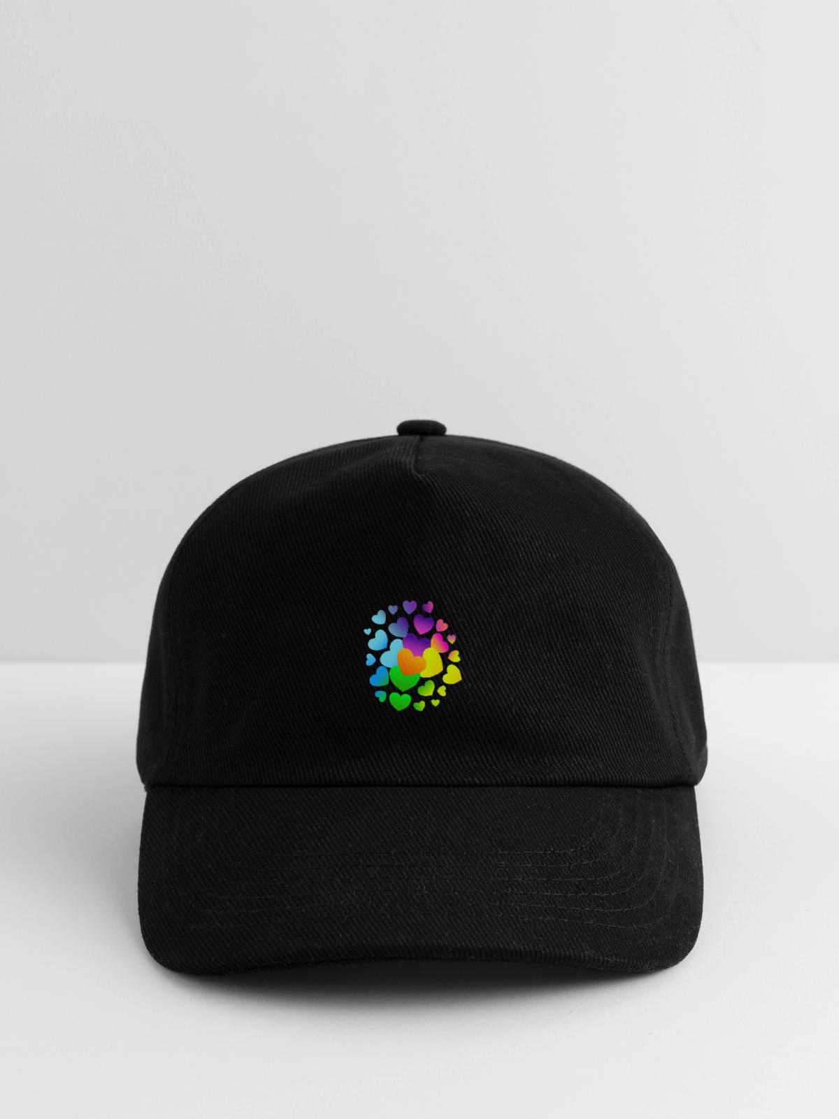 Herzen Herz viele Herzen - Kinder Basecap - Schwarz - Vorne
