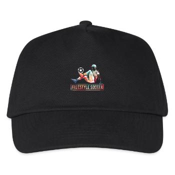 Akrobatischer Freestyle Fußball - Kinder Basecap - Schwarz - Vorne