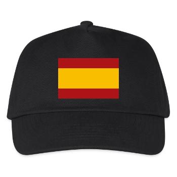 SPANISCHE FLAGGE - Kinder Basecap - Schwarz - Vorne