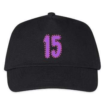 15. 15 YEARS. 15th ANNIVERSARY. 15 YEAR ANNIVERSARY. - Kids’ Baseball Cap - black - Front