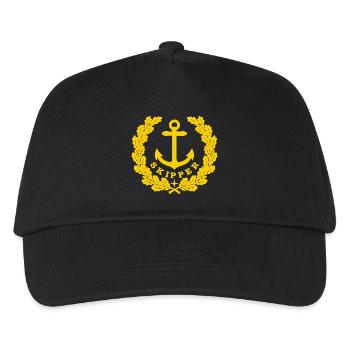 Skipper Anchor Logo gold - Kids’ Baseball Cap - black - Front