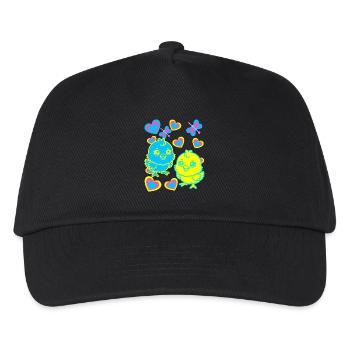 Küken Ostern Kind Kinder - Kinder Basecap - Schwarz - Vorne