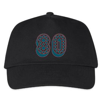 80. 80 YEARS. 80th ANNIVERSARY. 80TH BIRTHDAY. - Kids’ Baseball Cap - black - Front
